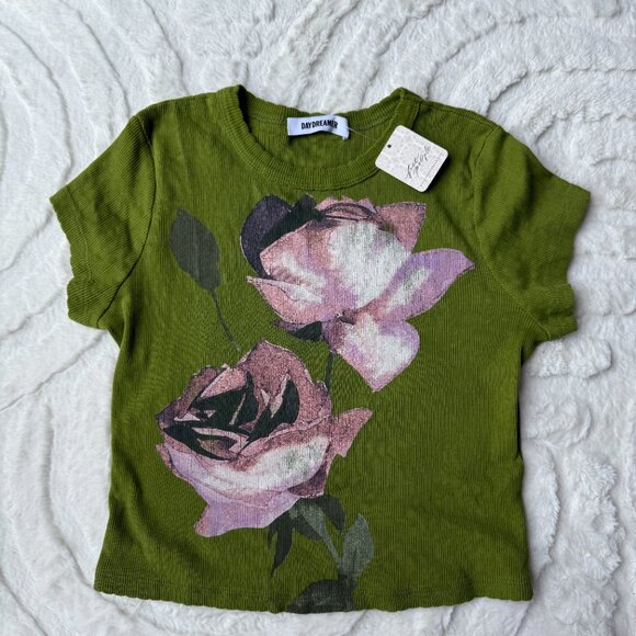 Free People Tops - NEW Free People Daydreamer Rose Pointelle Tee Size M